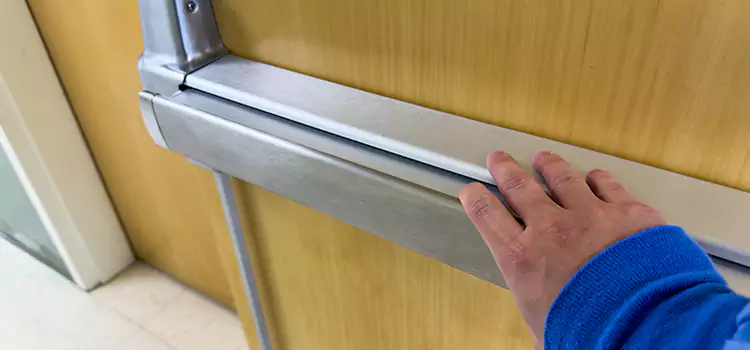 Installing a Push Bar on a Door Bethany